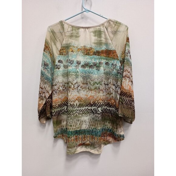 Chico's Multicolor Patterned Blouse - Picture 7 of 8